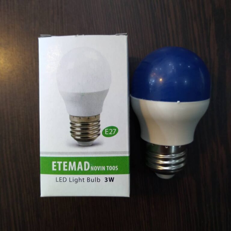 لامپ حبابی 3 وات آبی LED – اعتماد – 4286