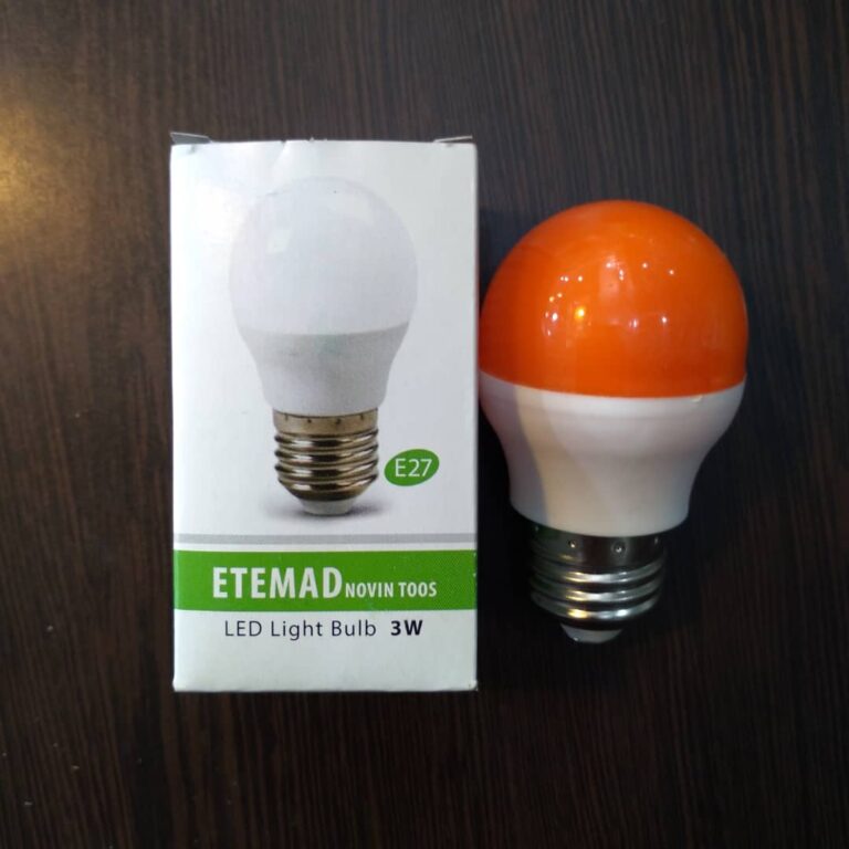 لامپ حبابی 3 وات نارنجی LED – اعتماد – 4288