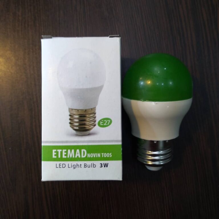 لامپ حبابی 3 وات سبز LED – اعتماد – 4289